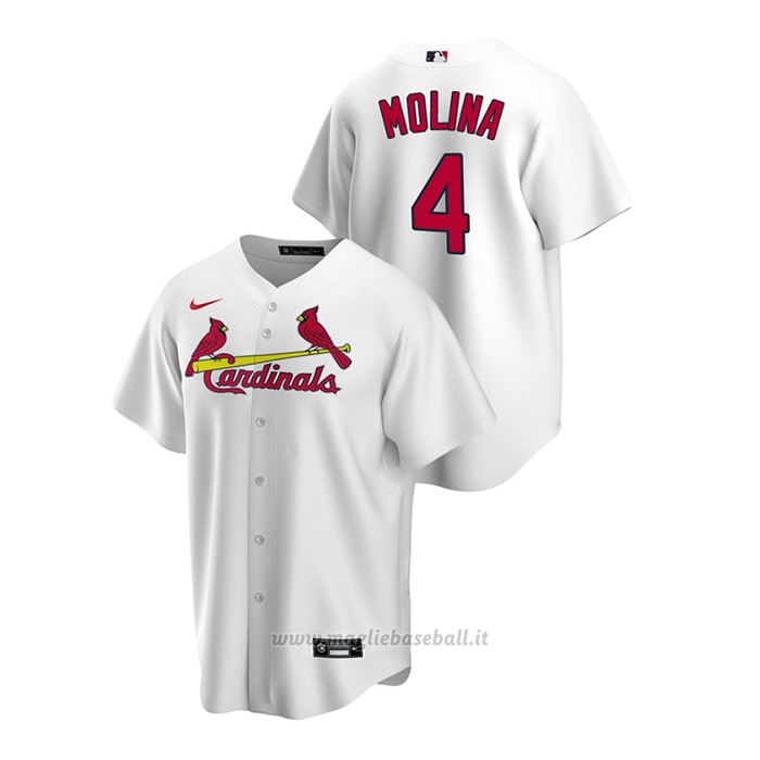 Maglia Baseball Uomo St. Louis Cardinals Yadier Molina Replica Primera Bianco